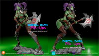 Orc Girl Pin-up Garage Kit