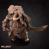 Zunebo Newgate, the Commander Loxodon 3D Printed Miniature 32mm
