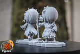 Chibi Rem and Ram from Re-Zero  Figure Unpainted Resin Statue Garage Kit