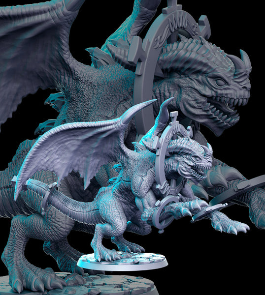 Sanddragon (bound form) RPG Monsters 3D Printed Miniature