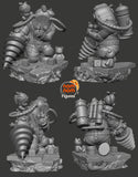 Chibi Big Daddy and Little Sister Unpainted Resin Statue Garage Kit