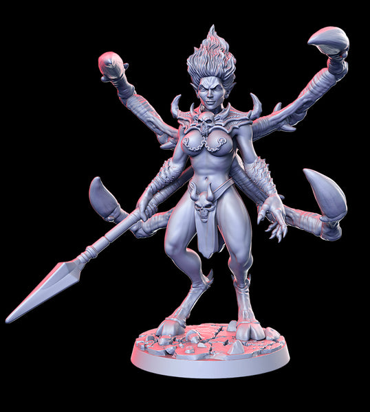 Uvelle, the Heartpiercer (spear demon) Lord of Destruction 3D Printed Miniature