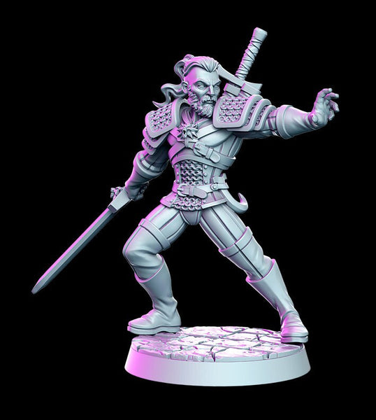 Ravhald of Giva The Witcher 3D Printed Miniature 32mm Miniature, Warhammer, D&D Star Wars Legion