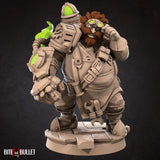 Dr. TNT "Tiny Tim", the Chunky Artificer (2 Versions) 3D Printed Miniature 32mm