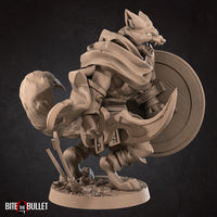 Foxfolk Warrior 3D Printed Miniature 32mm